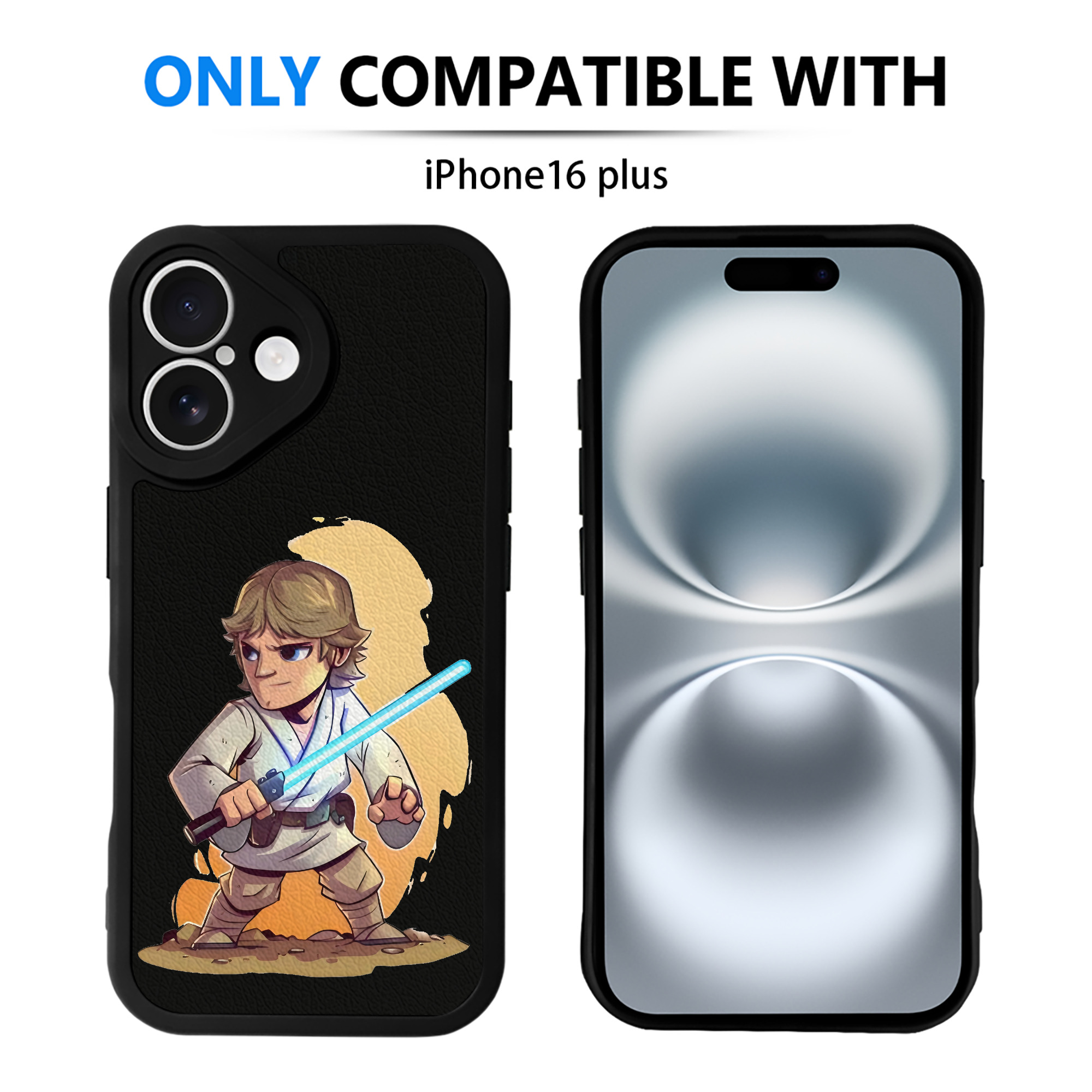（画像用） スター・ウォーズ Star Wars 【iPhone 16シリーズ対応】シリコンスマホケース（レザー調） 材質：シリコン
